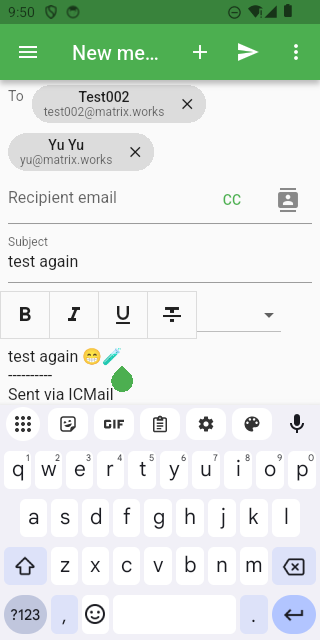 Compose message