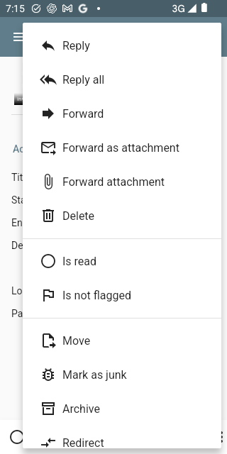Message actions